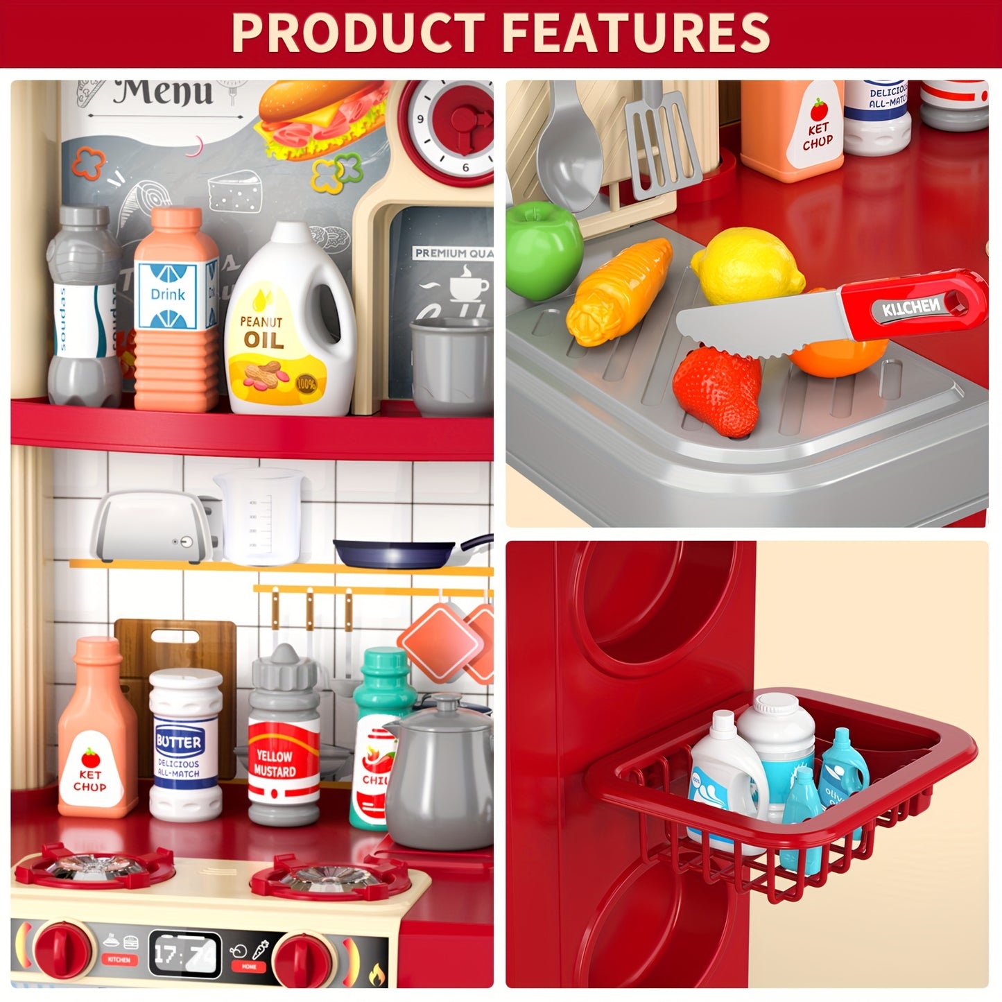 Kids Play Kitchen Set