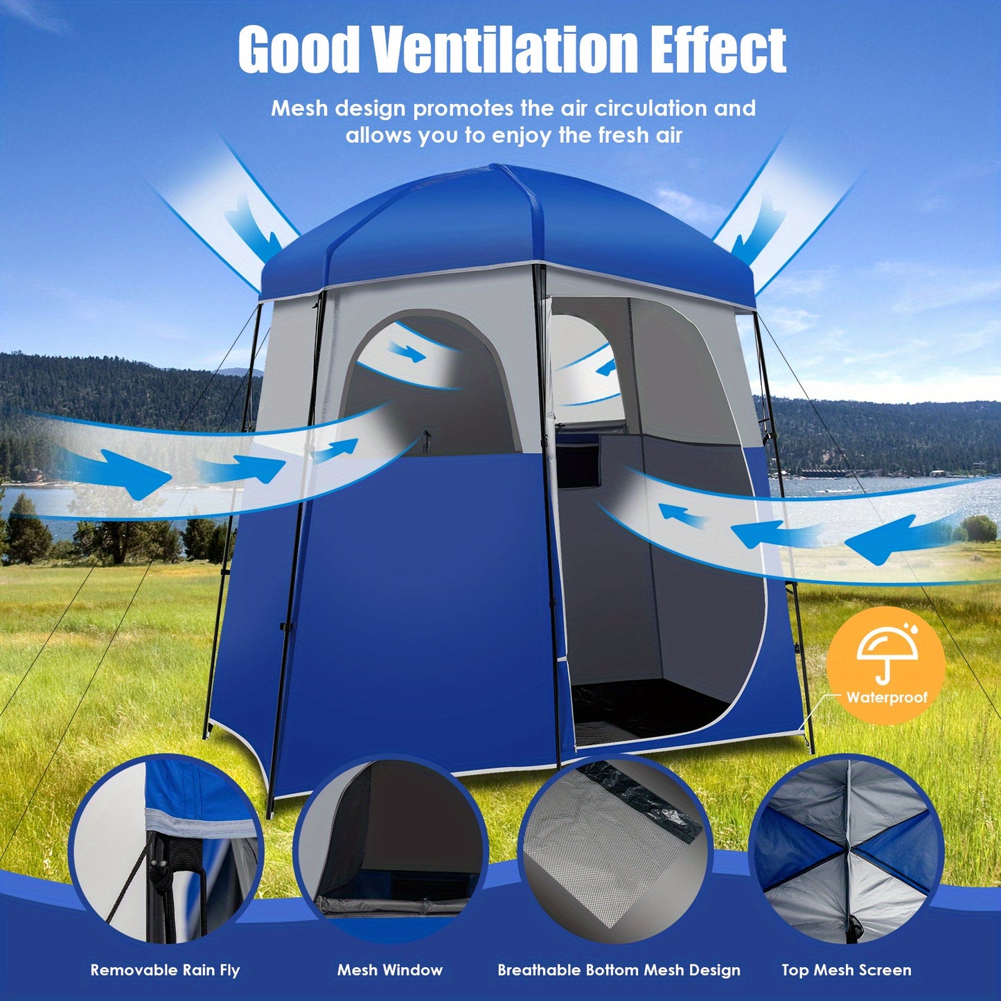 Camping Shower Toilet Tent