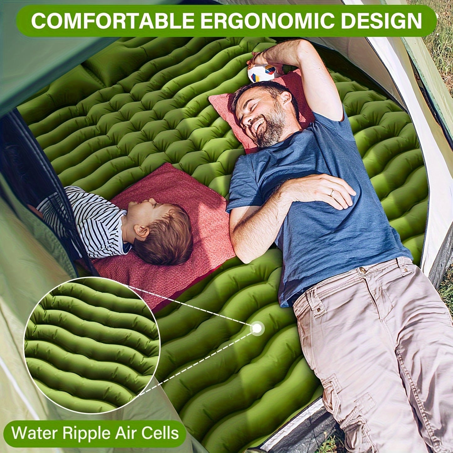 Inflating Double Sleeping Bag
