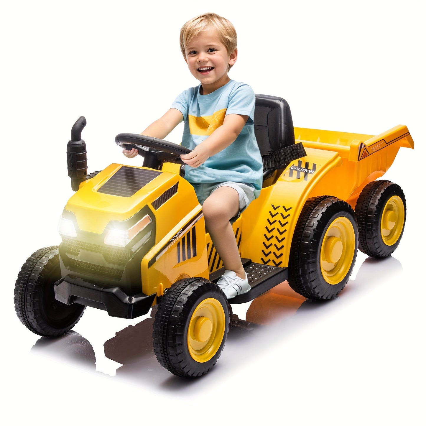 Kids Ride On Tractor Black Knight