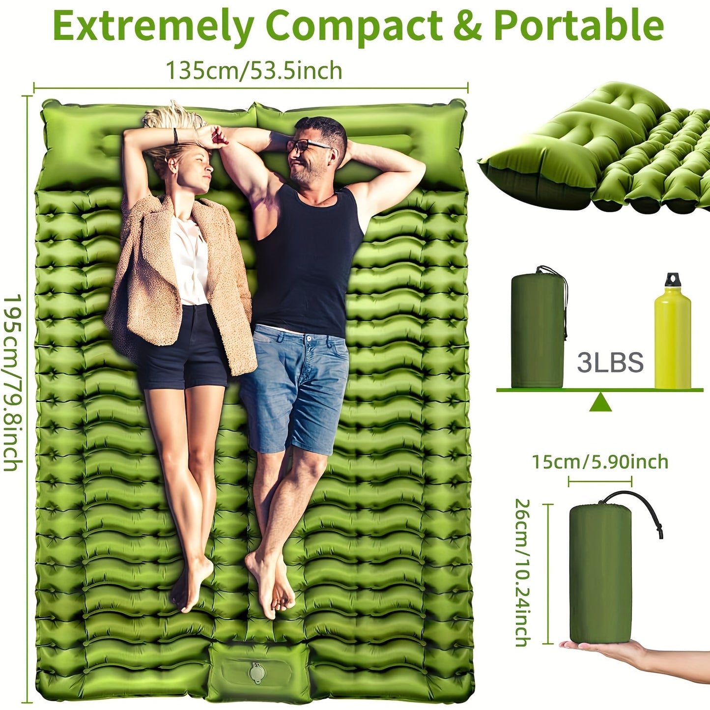 Inflating Double Sleeping Bag