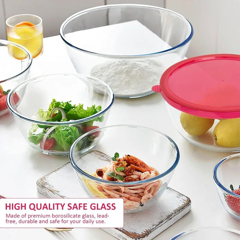 Glass Mixing Bowls with Lids