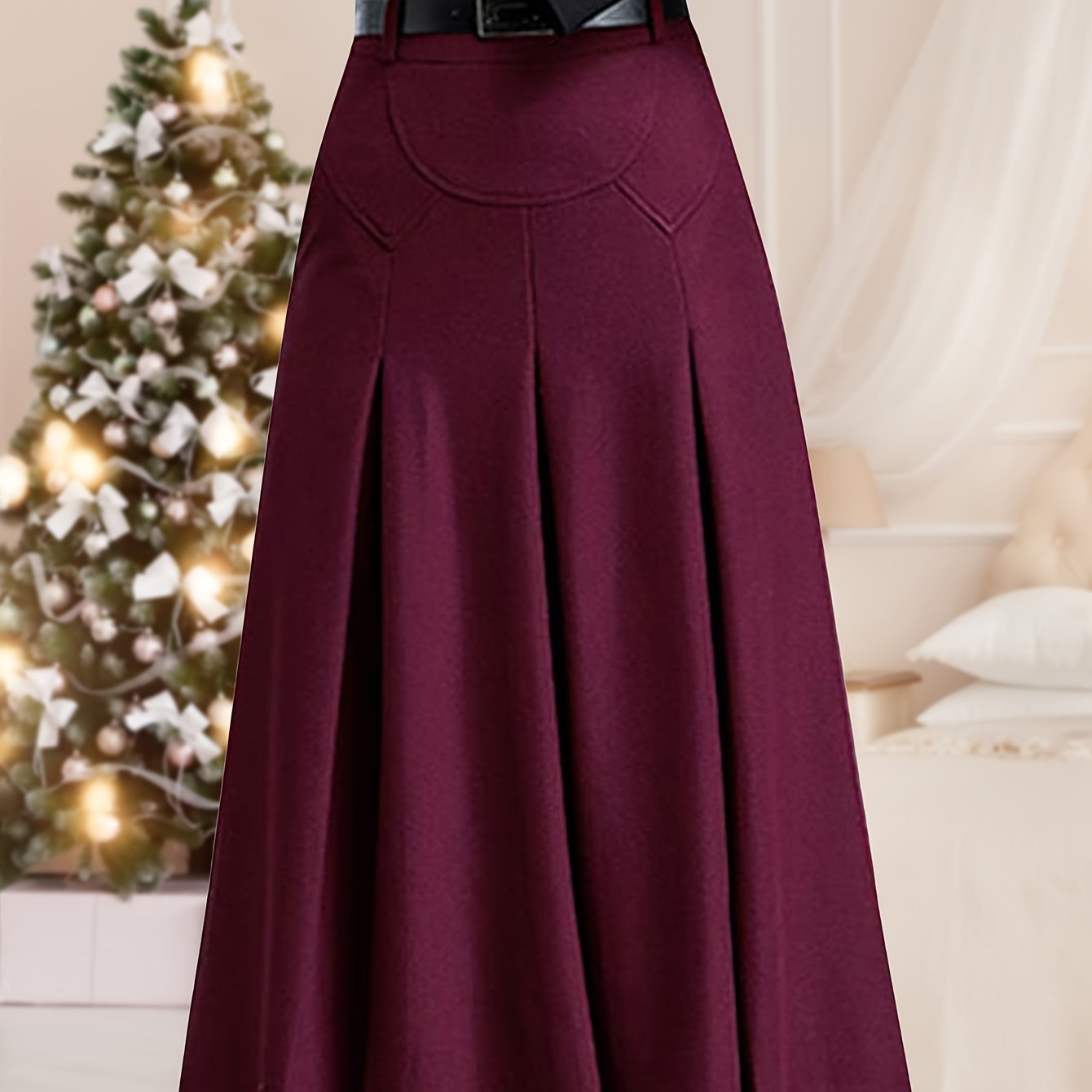 High Waist Winter Midi Skirt