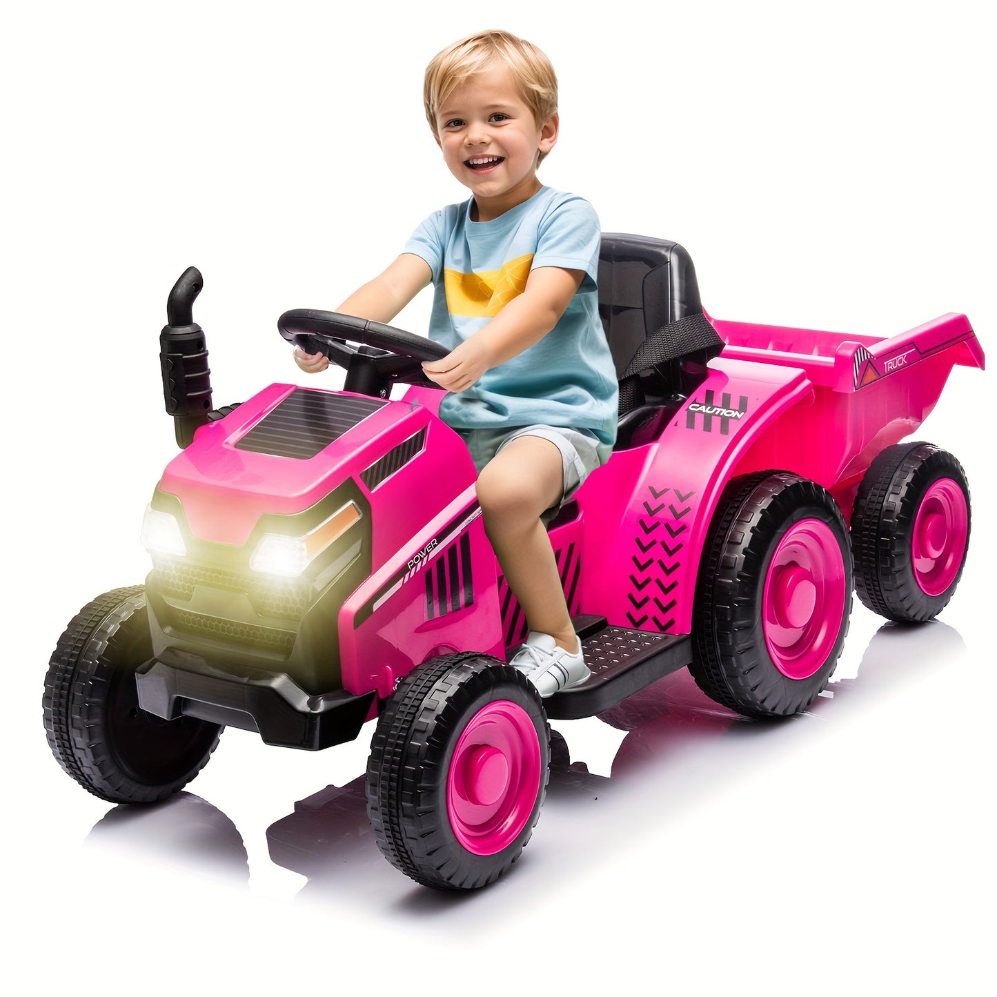 Kids Ride On Tractor Black Knight