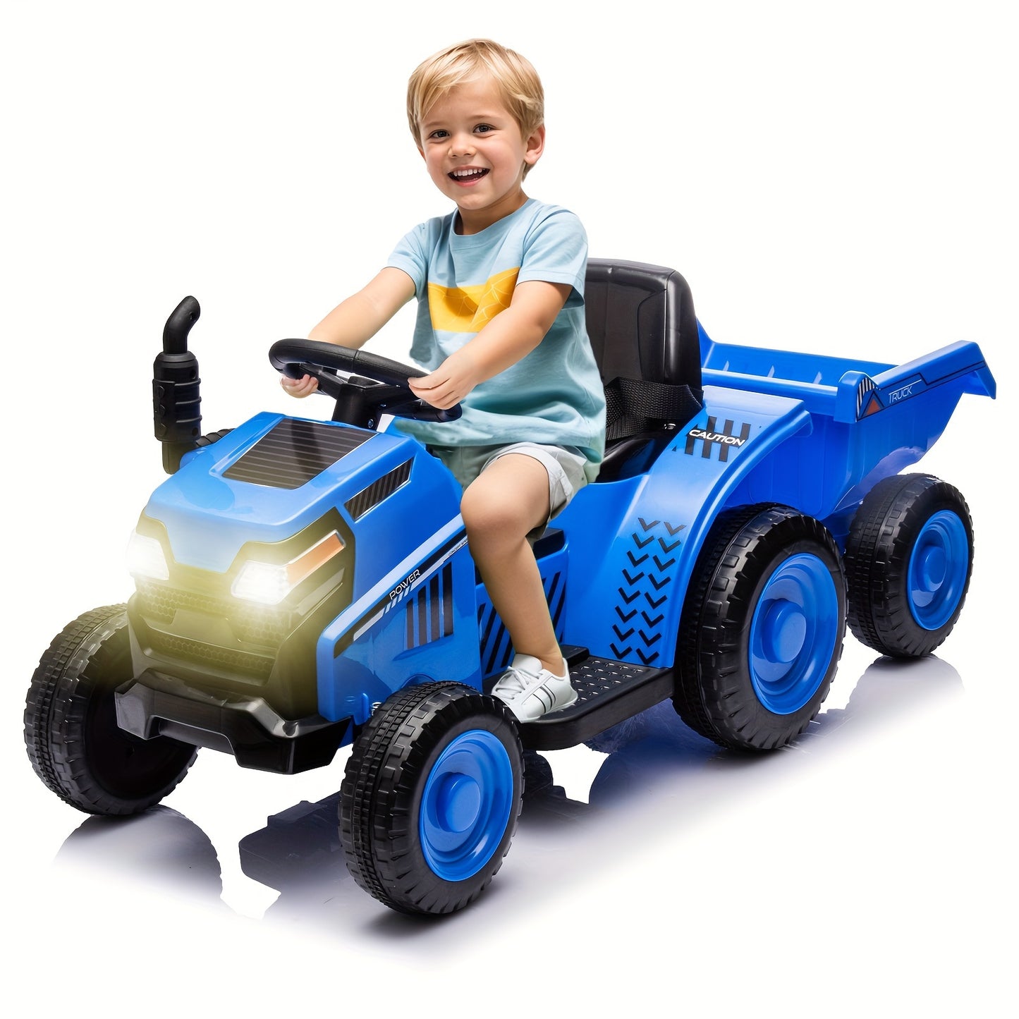 Kids Ride On Tractor Black Knight
