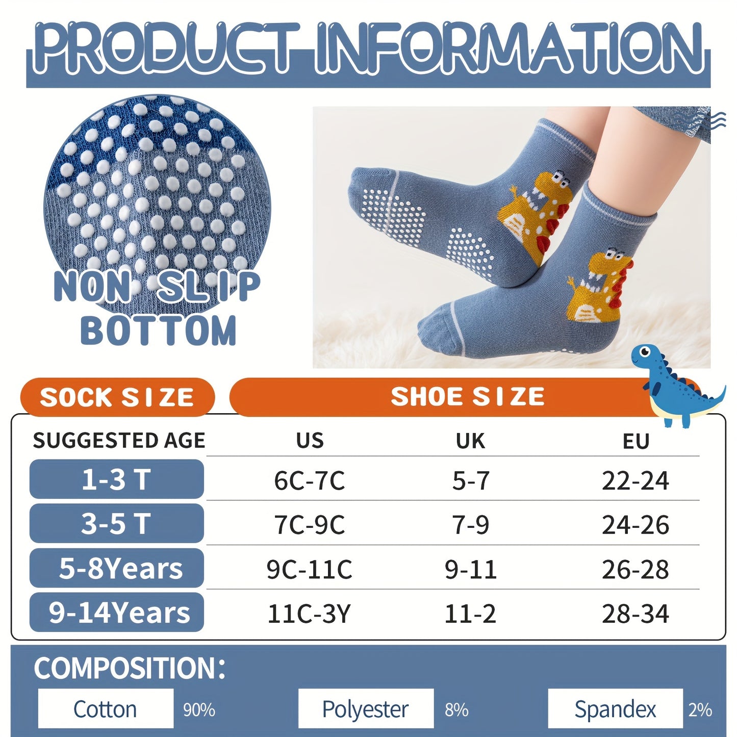 Baby Boys Grips Sock