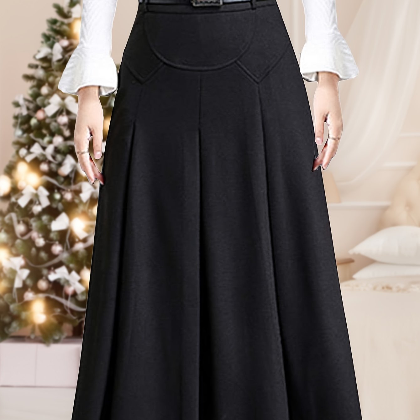 High Waist Winter Midi Skirt