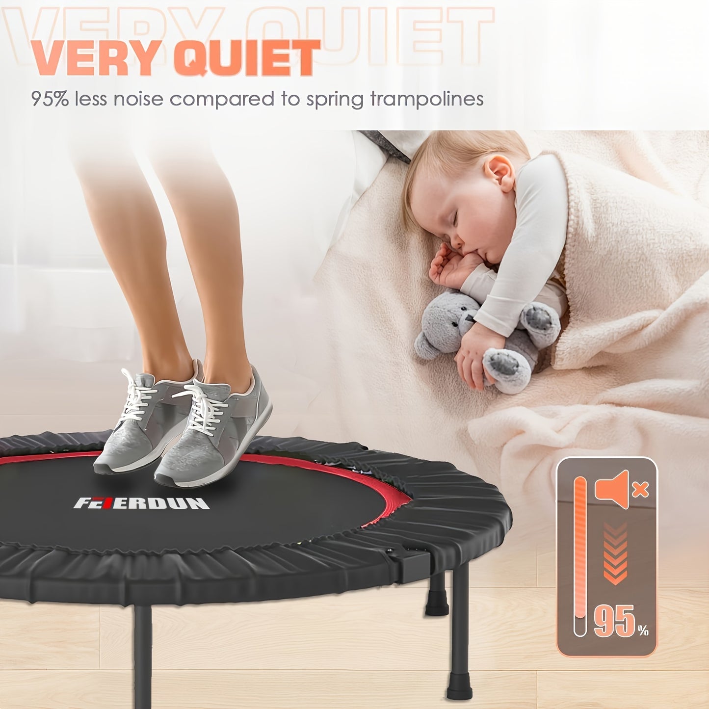 Trampoline With Safety Handle