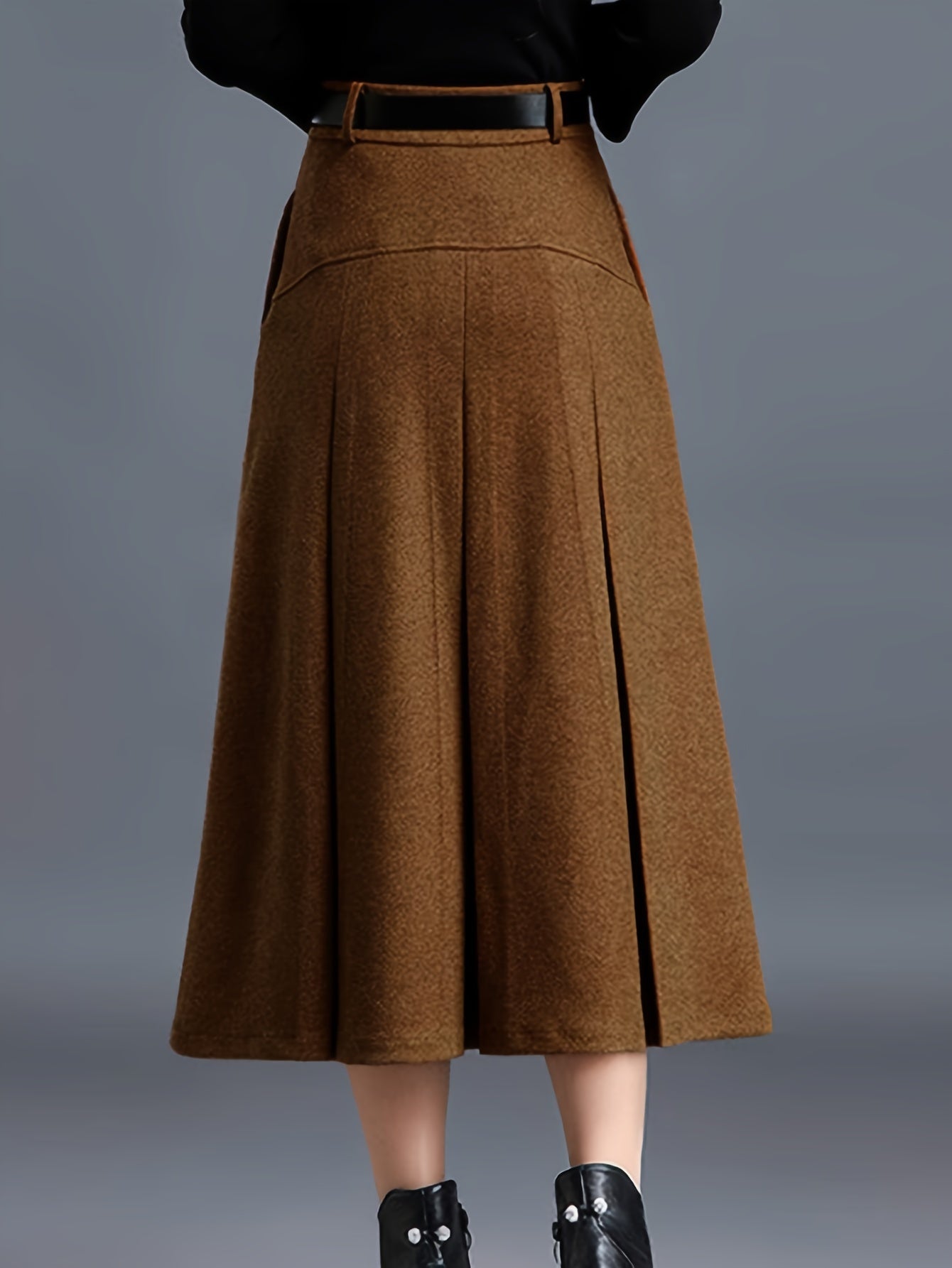 High Waist Winter Midi Skirt