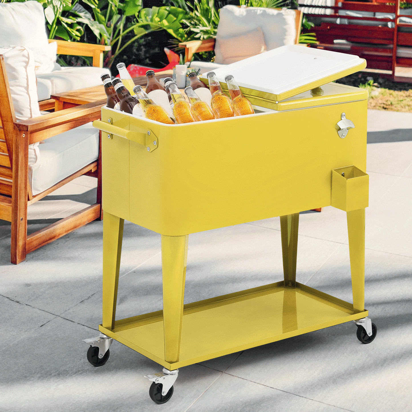 80 Quart Rolling Ice Chest