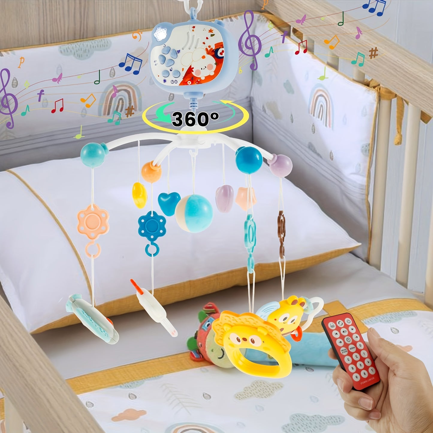 Rotating Music Crib Rattle Toy