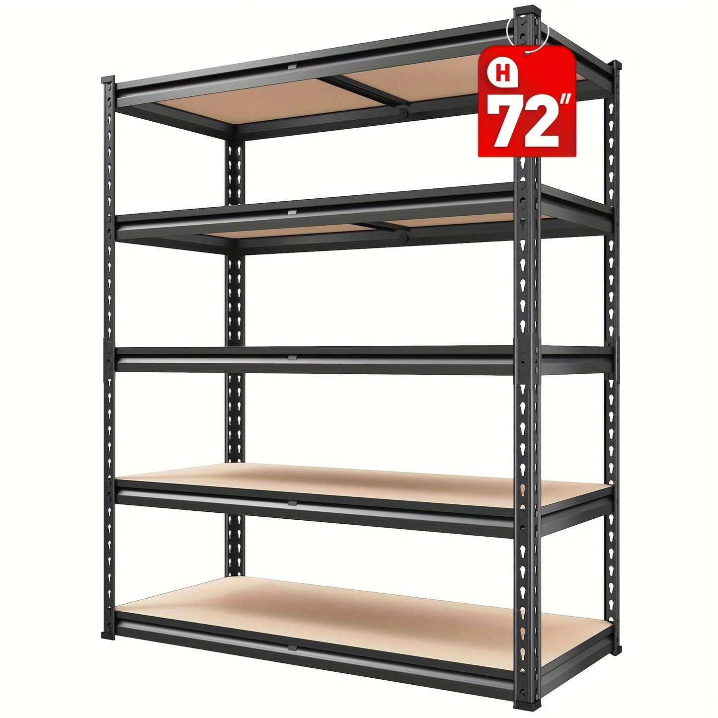 5 Tier 72''H Metal Shelving Unit