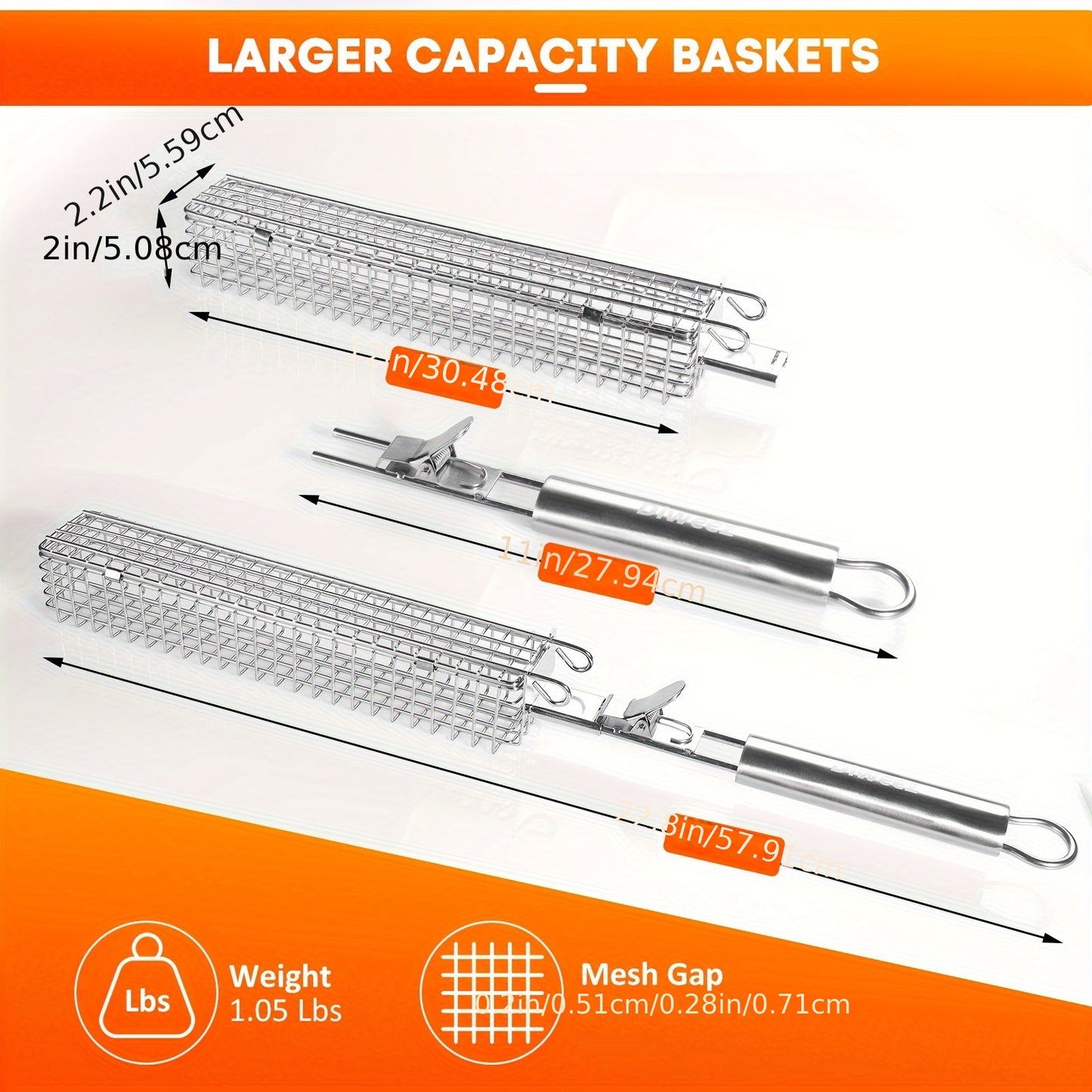 Stainless Steel Grill Basket Set