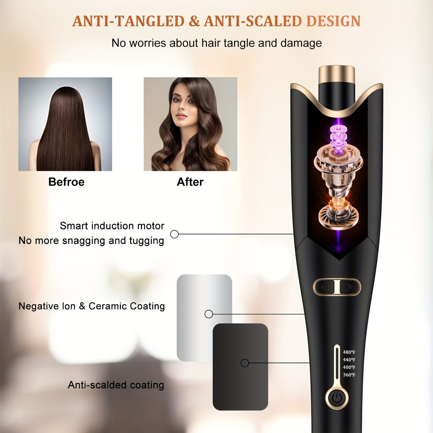 Large  Barrel  Hair Curling Iron