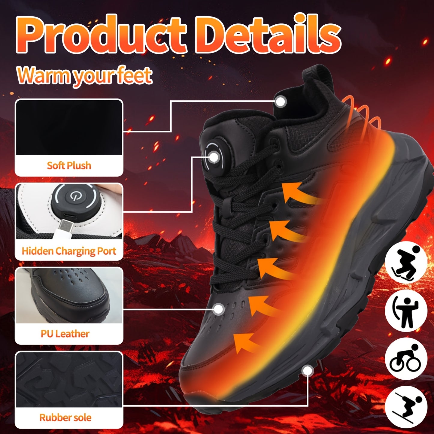 Rechargeable Heated Sneakers