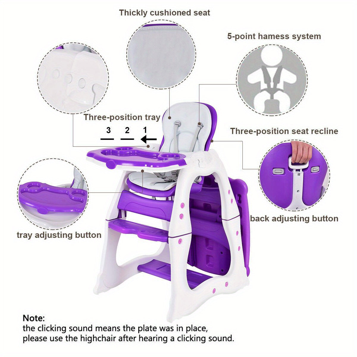 High Chair Convertible  Booster