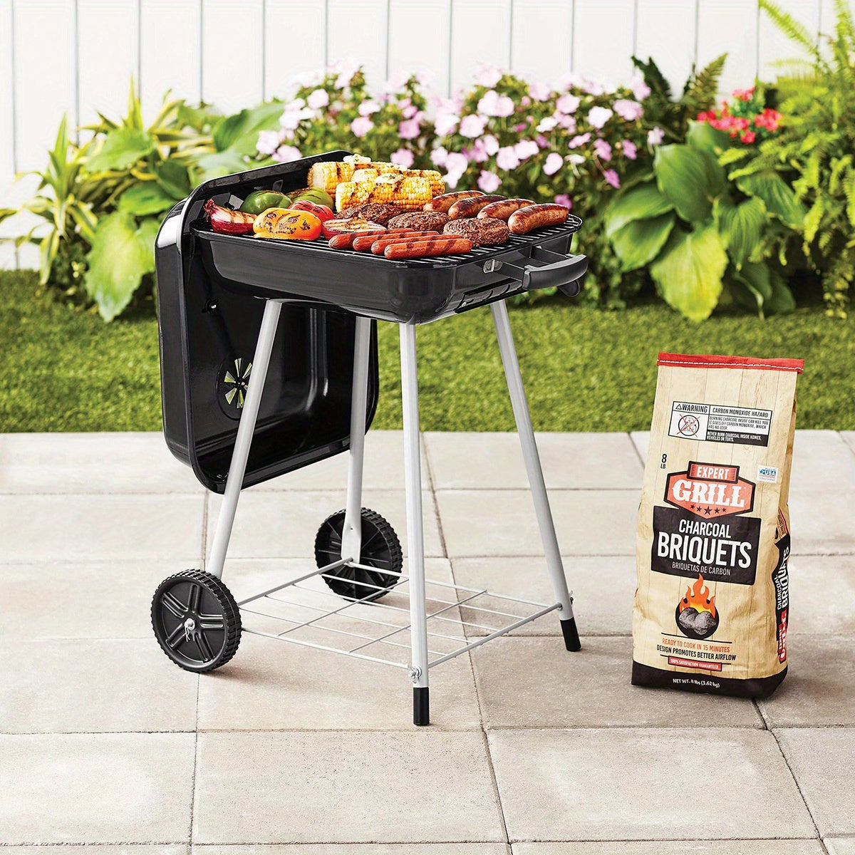 17.5" Square Steel Charcoal Grill