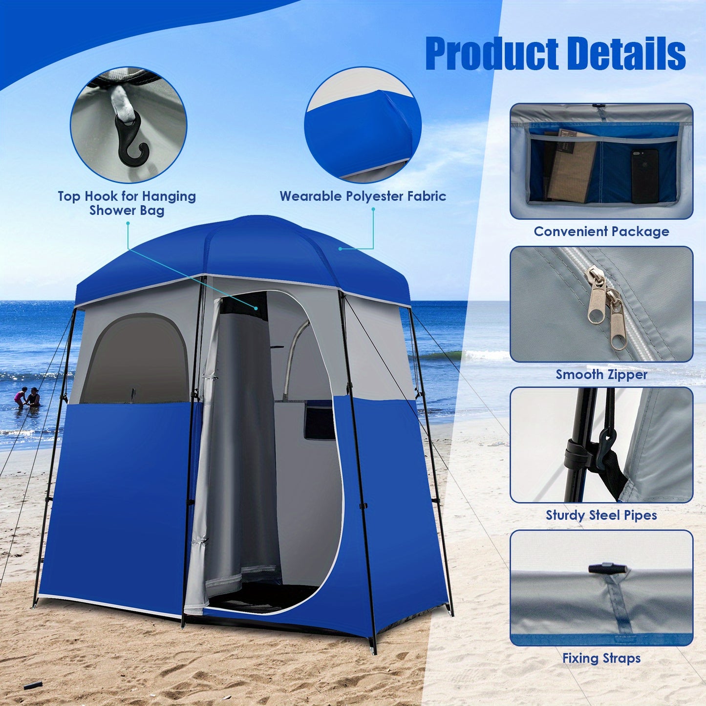 Camping Shower Toilet Tent