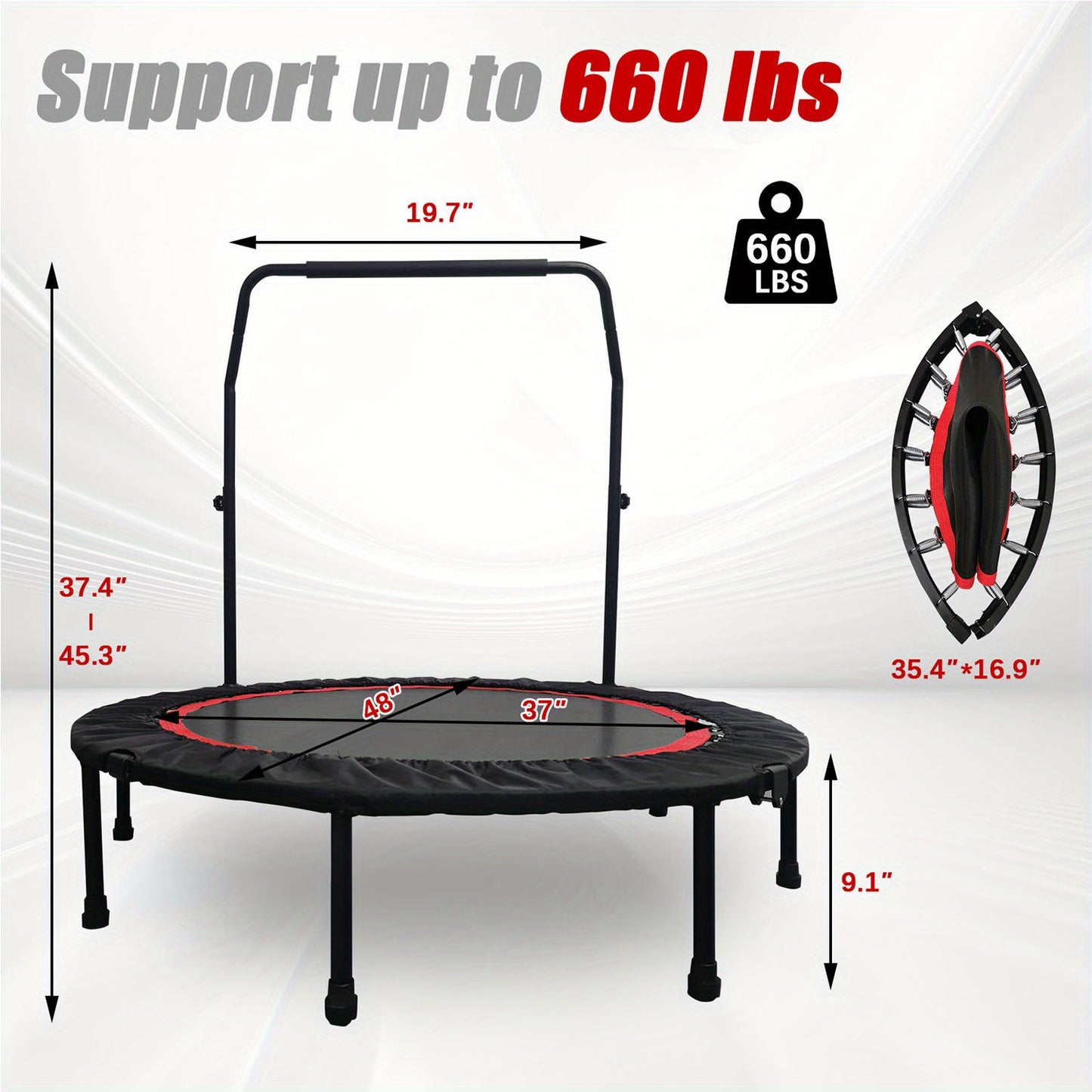 Fitness Trampoline, Foldable