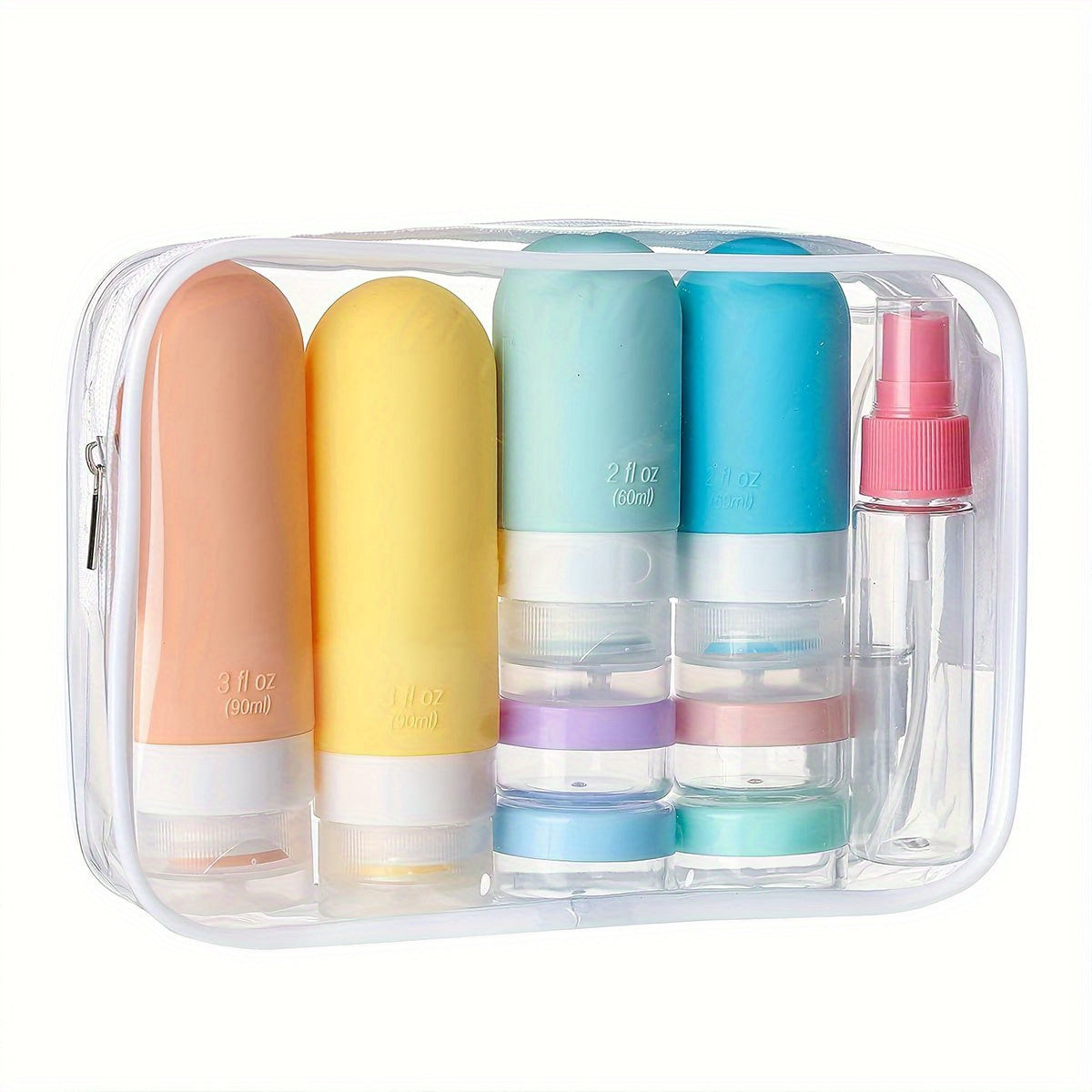 Travel Bottle Set with Storage Bag