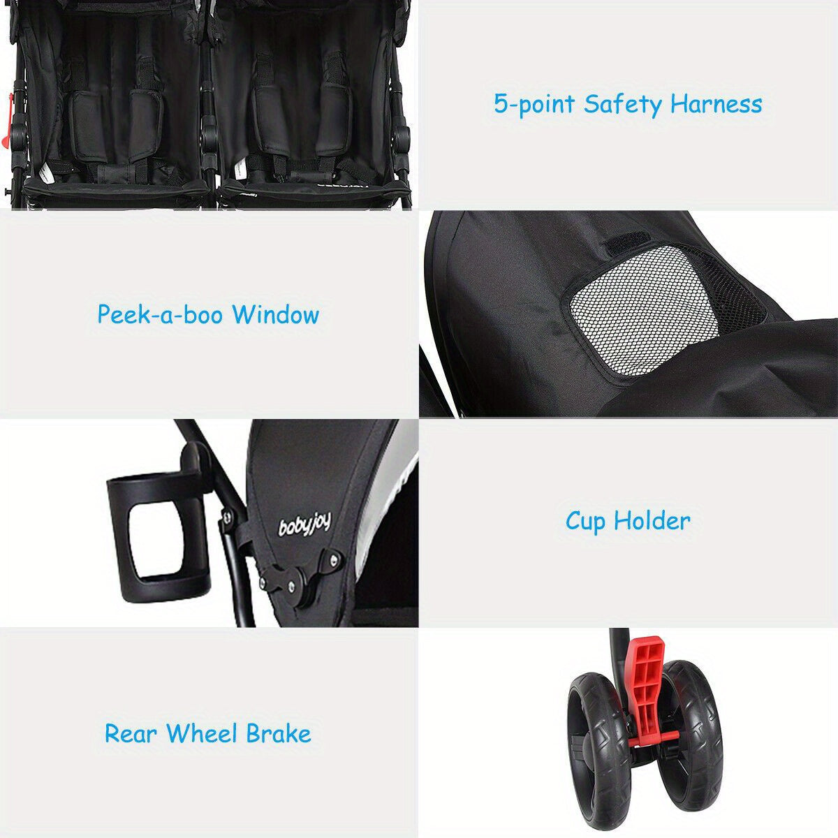 Twin Baby Double Stroller