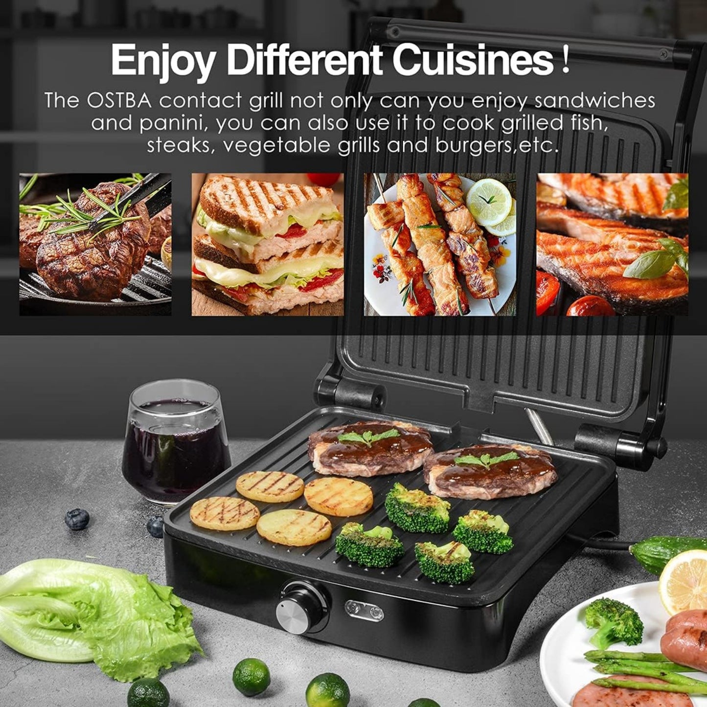 4-Slice Panini Press Grill