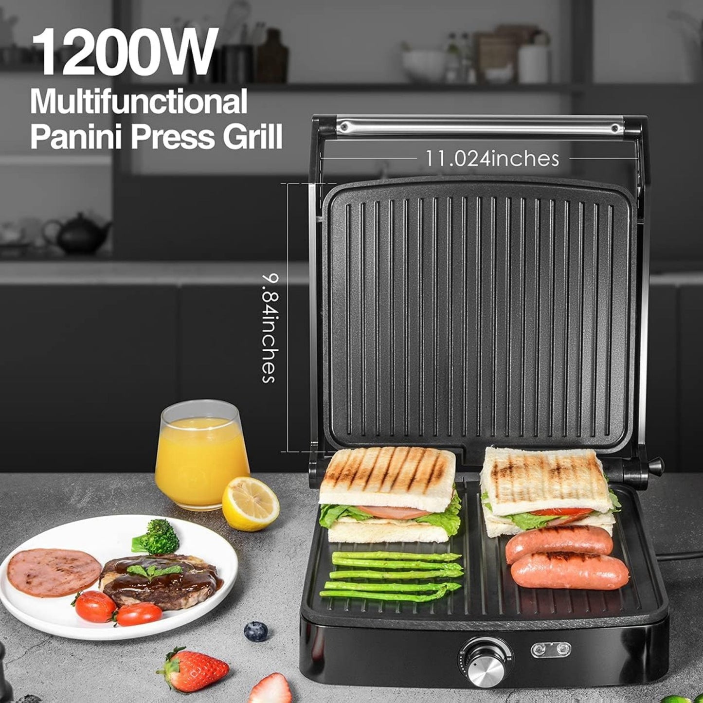 4-Slice Panini Press Grill