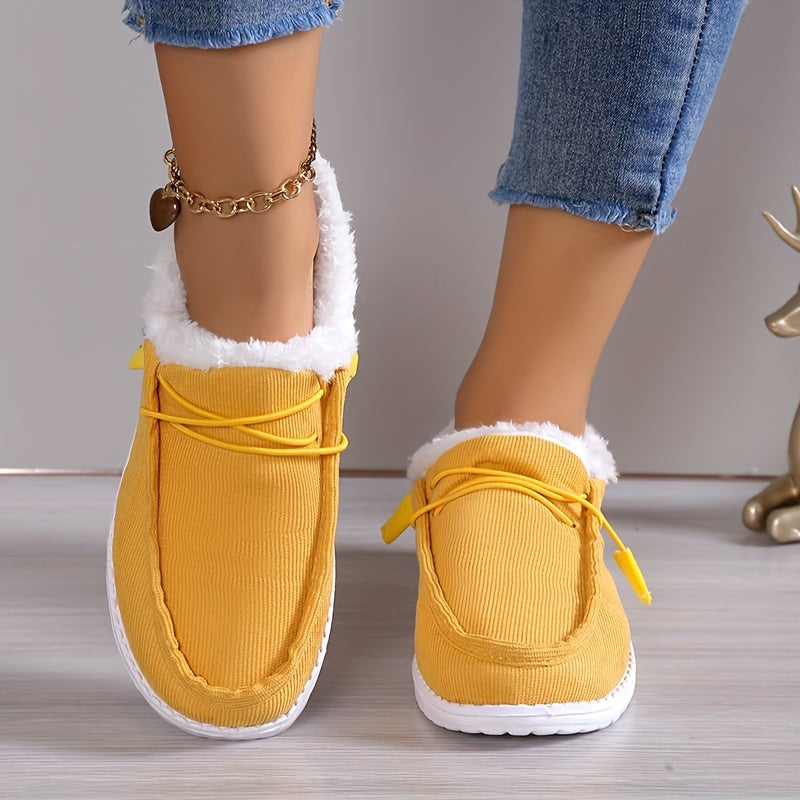 Womens Plush Slip-On Boots