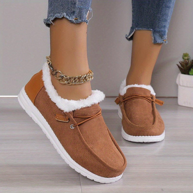 Womens Plush Slip-On Boots