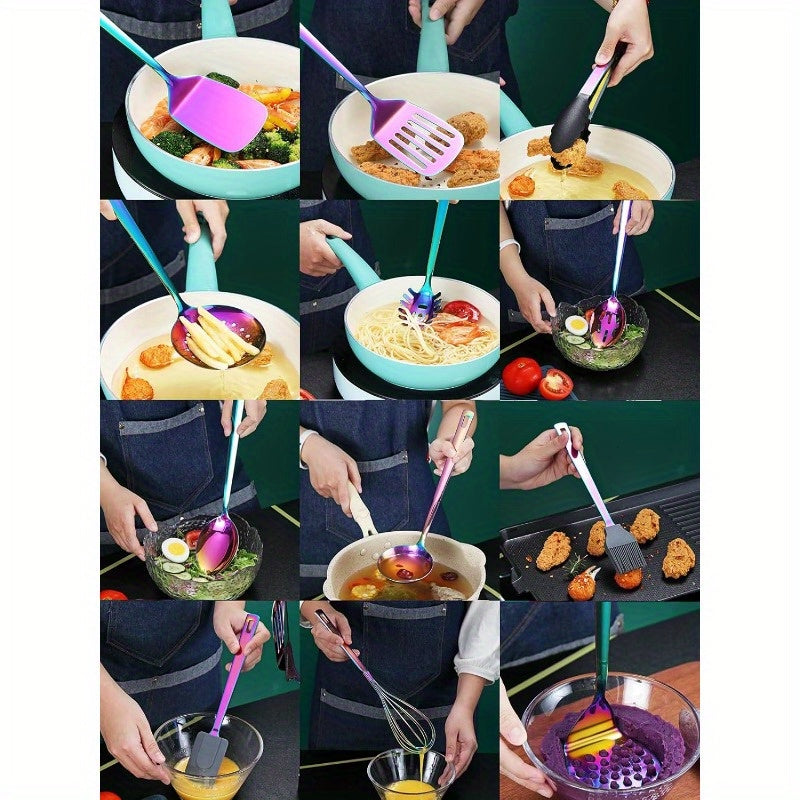 Rainbow Cooking Utensils Set