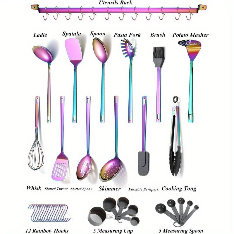 Rainbow Cooking Utensils Set