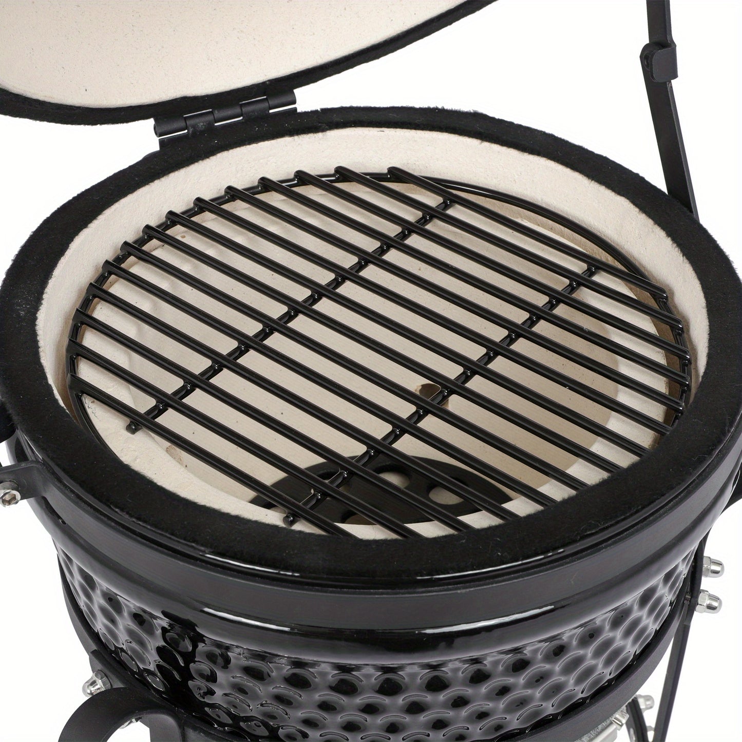 Round Charcoal Grill Black