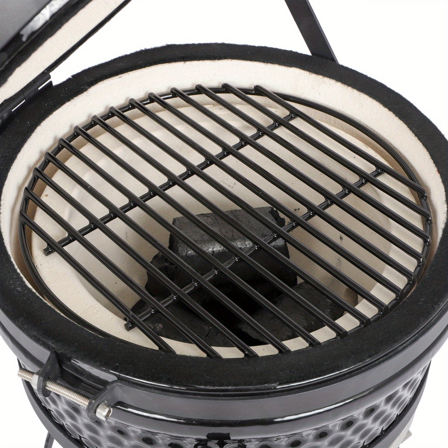 Round Charcoal Grill Black