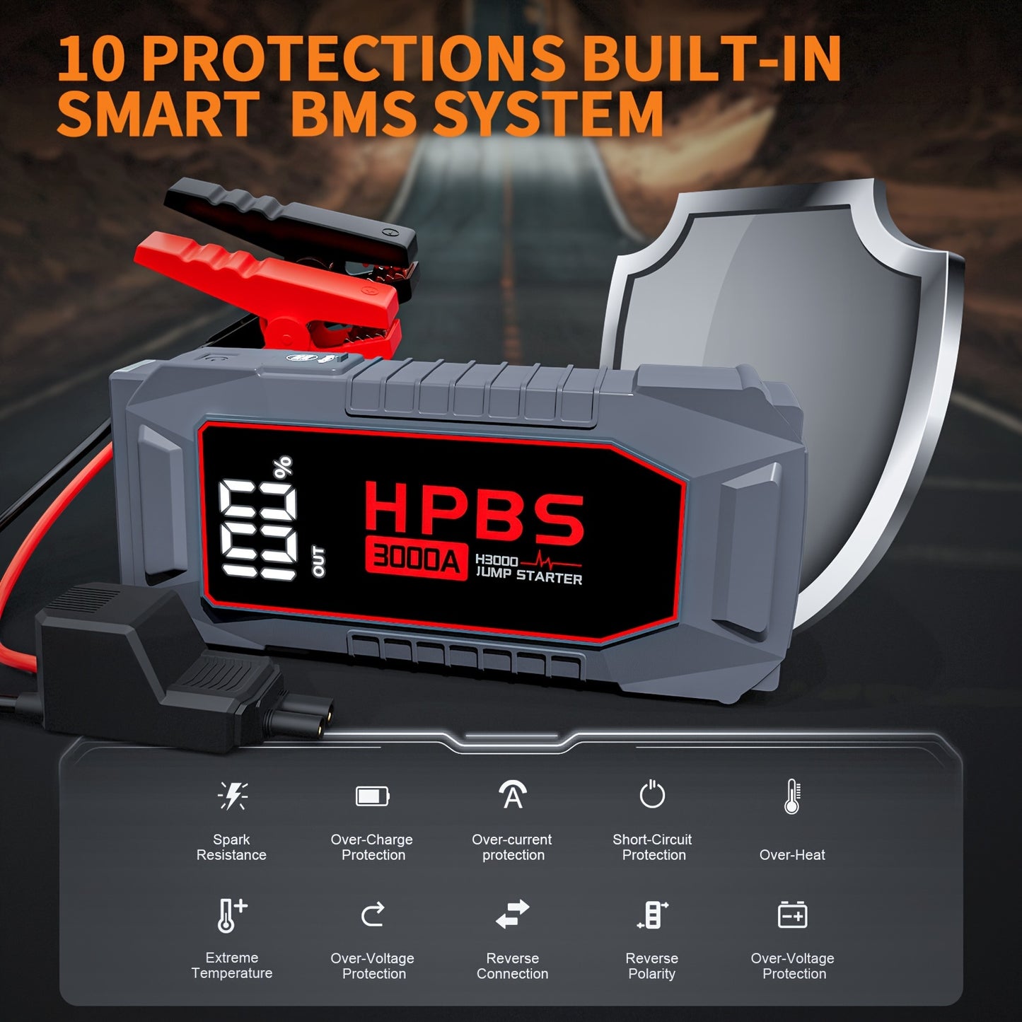 HPBS 3000A Jump Starter Battery