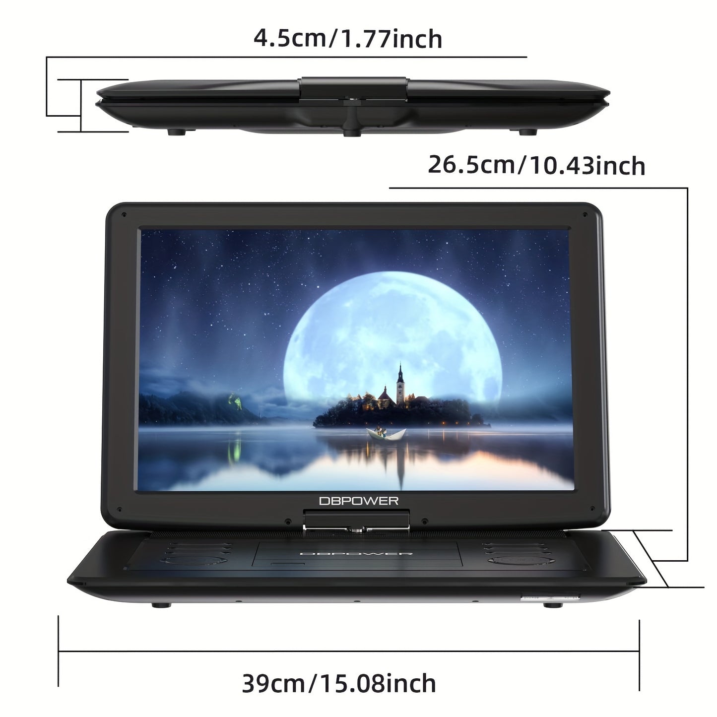 17.9"  Portable DVD Player