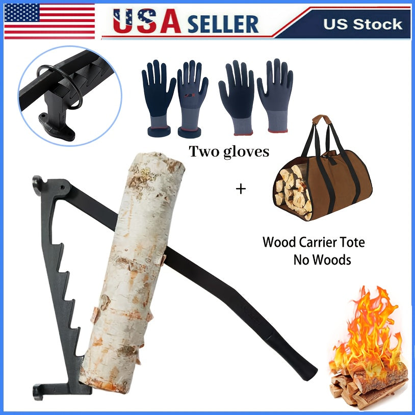 Wall Mounted Iron Log Splitter