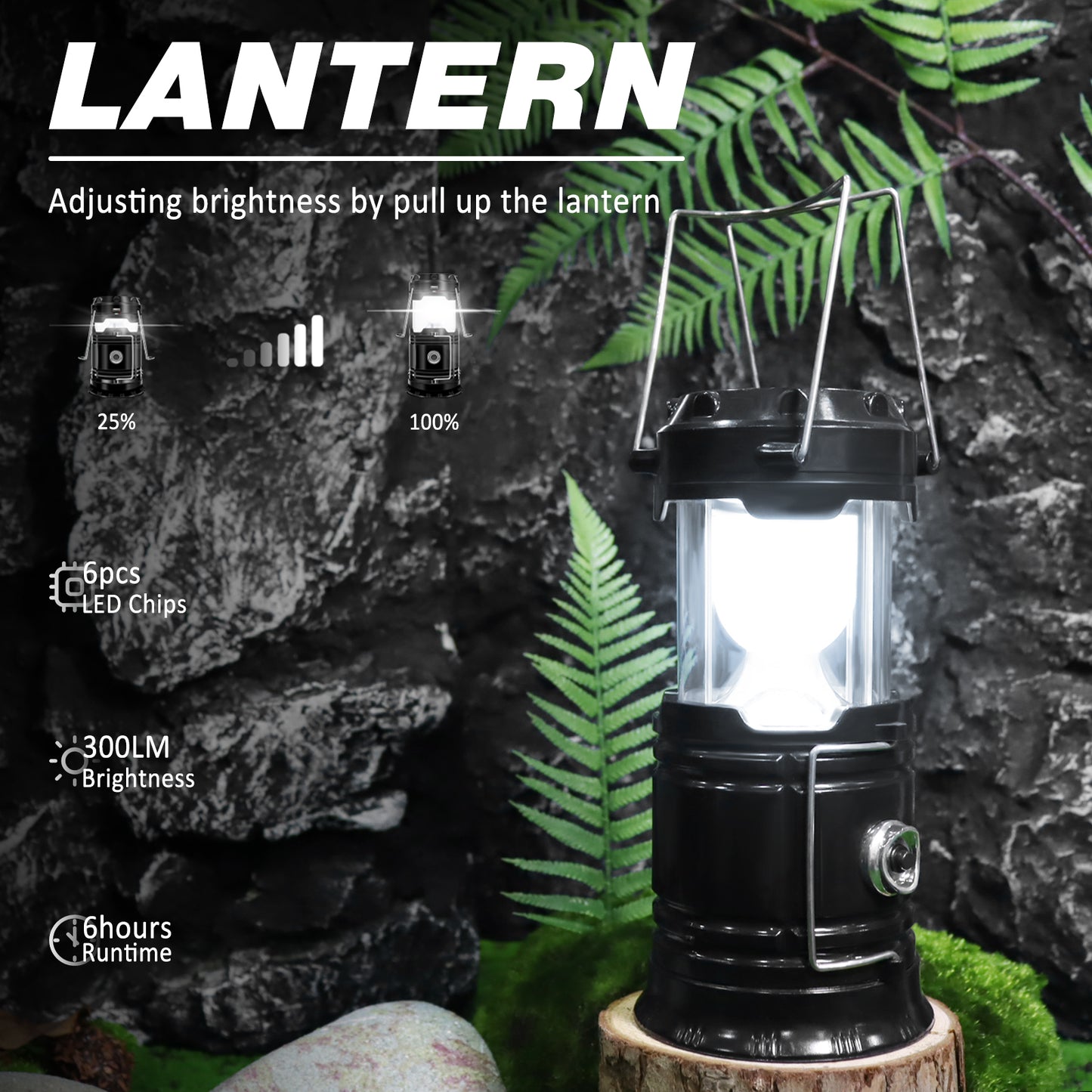 4-Pack Solar Camping Lantern