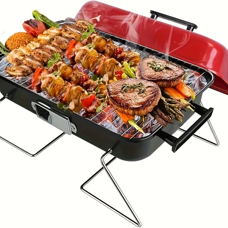 Charcoal Barbecue Grill With Lid