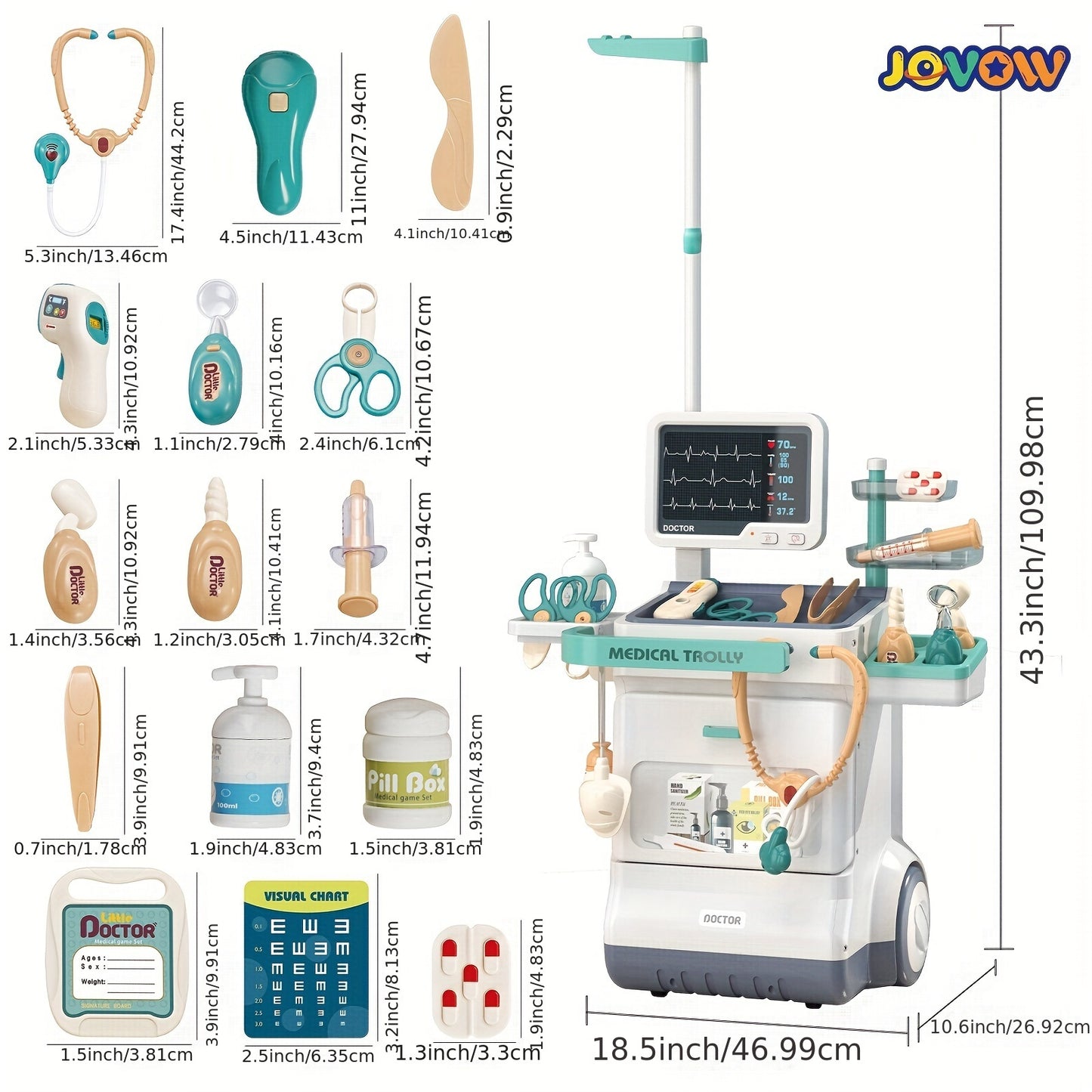 Doctor Game Medical Cart Set