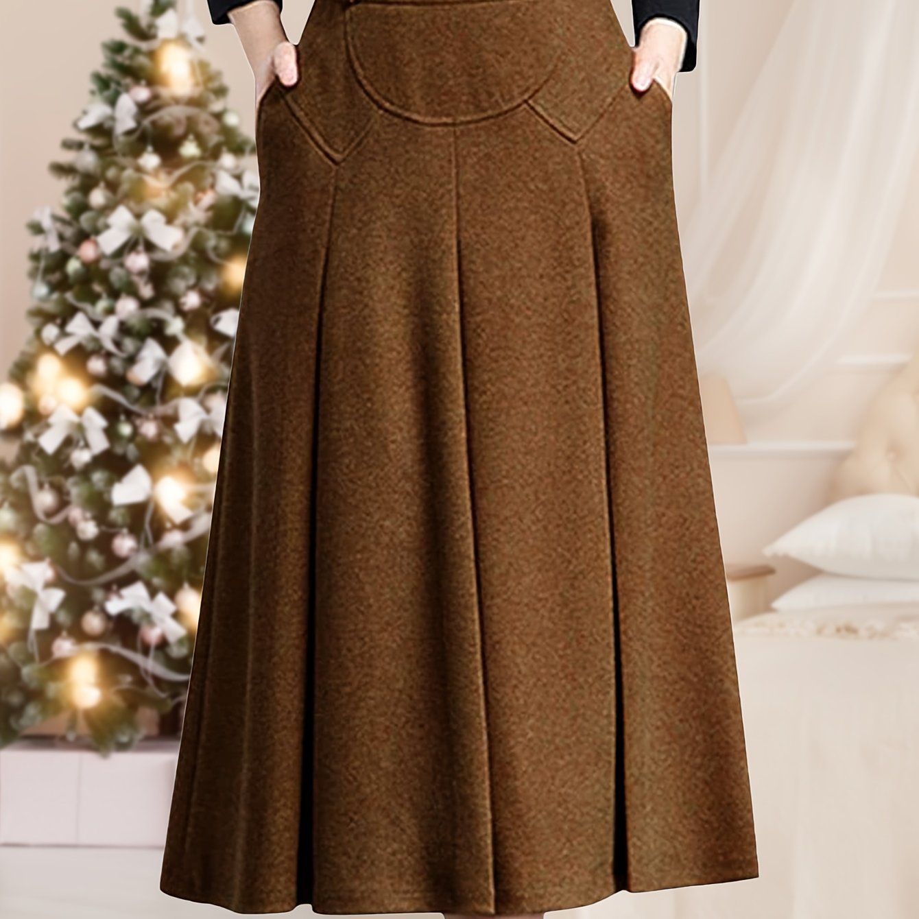 High Waist Winter Midi Skirt