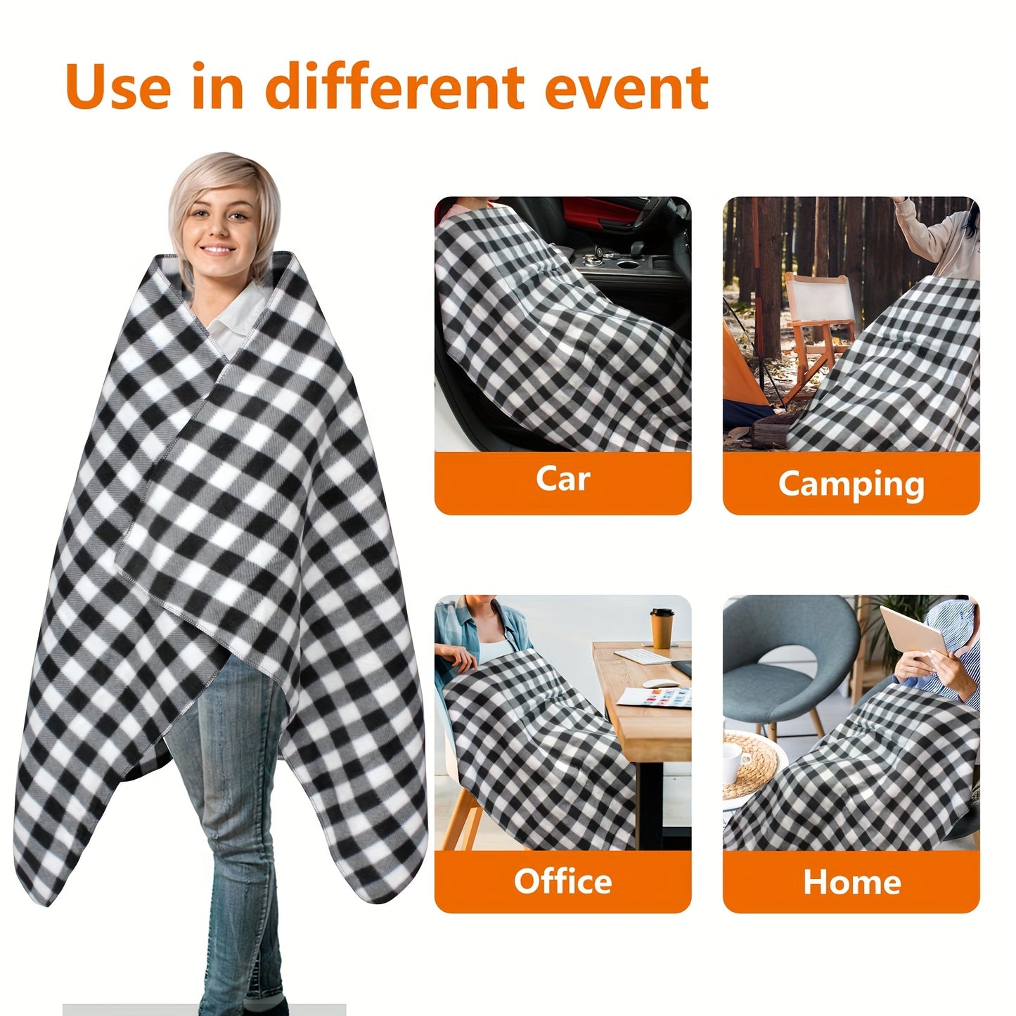 Electric Car Blanket with Auto-Off