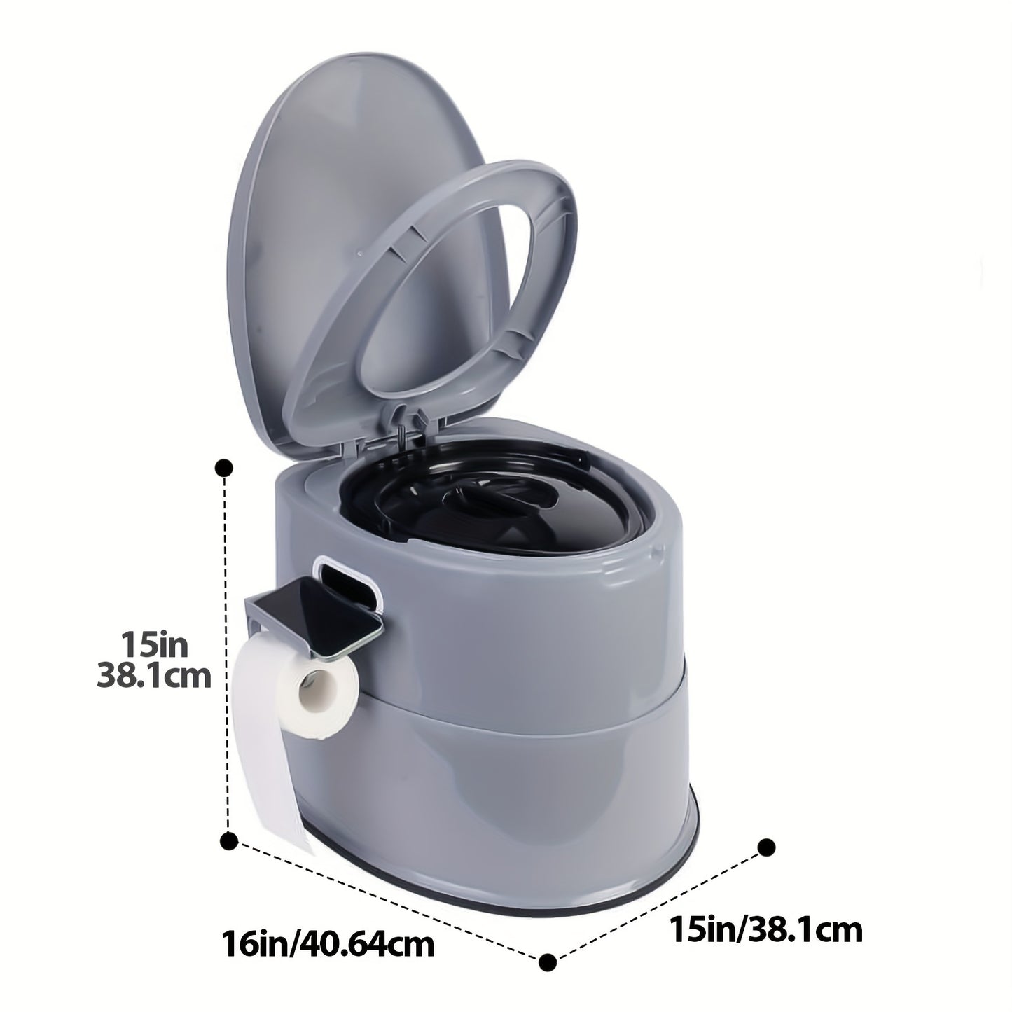 Tall Camping Toilet with Lid