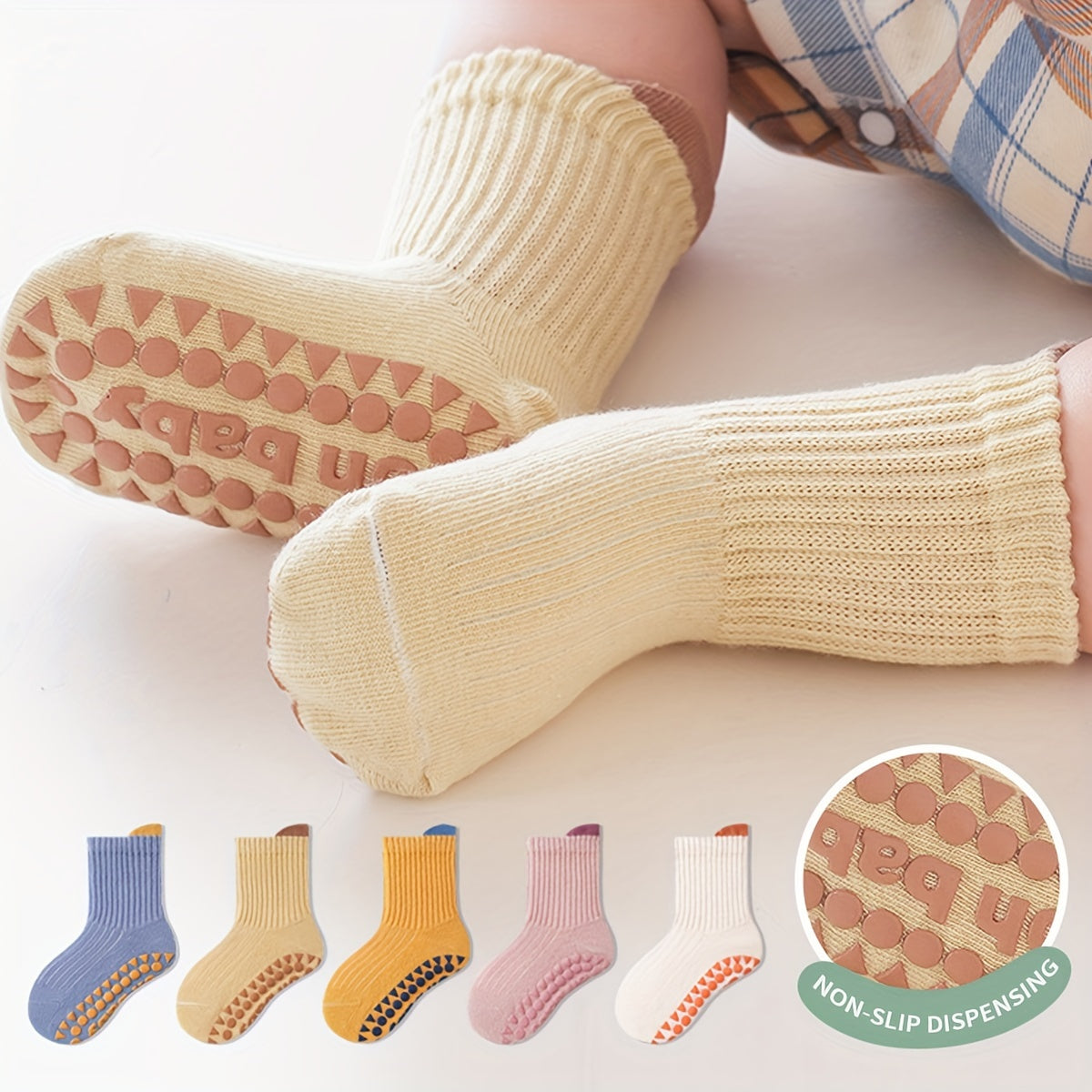 Boys Girls Simple Crew Socks