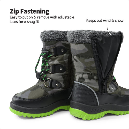 Youngsters' Camo Snow Boots