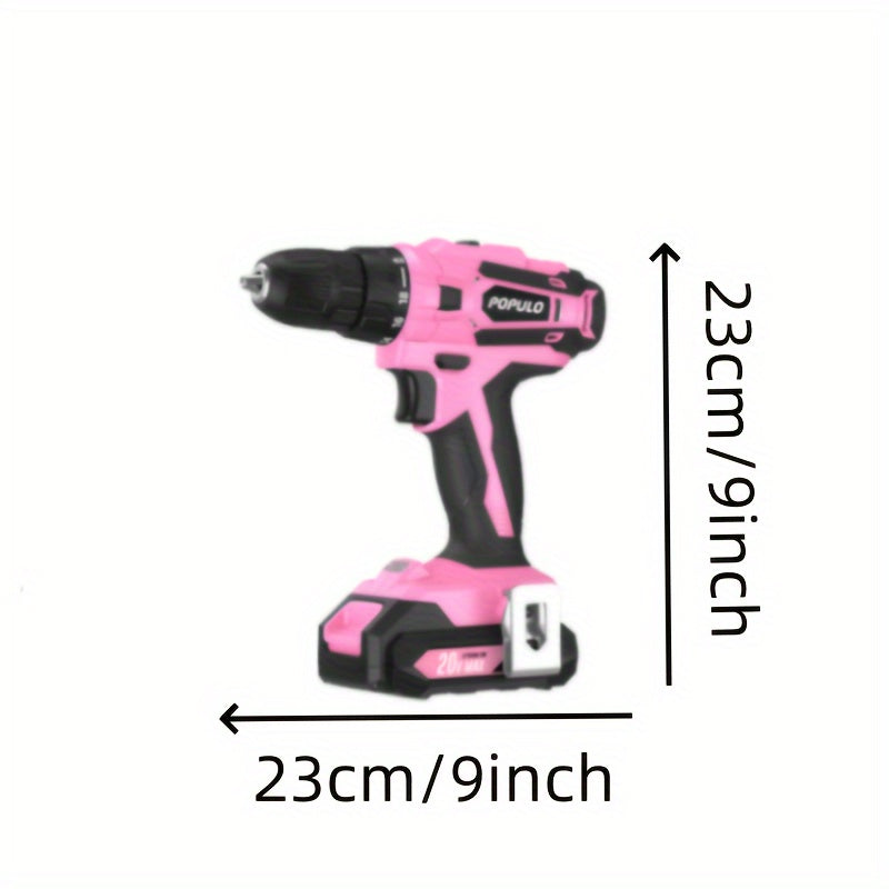 Cordless Power Drill Driver Pink