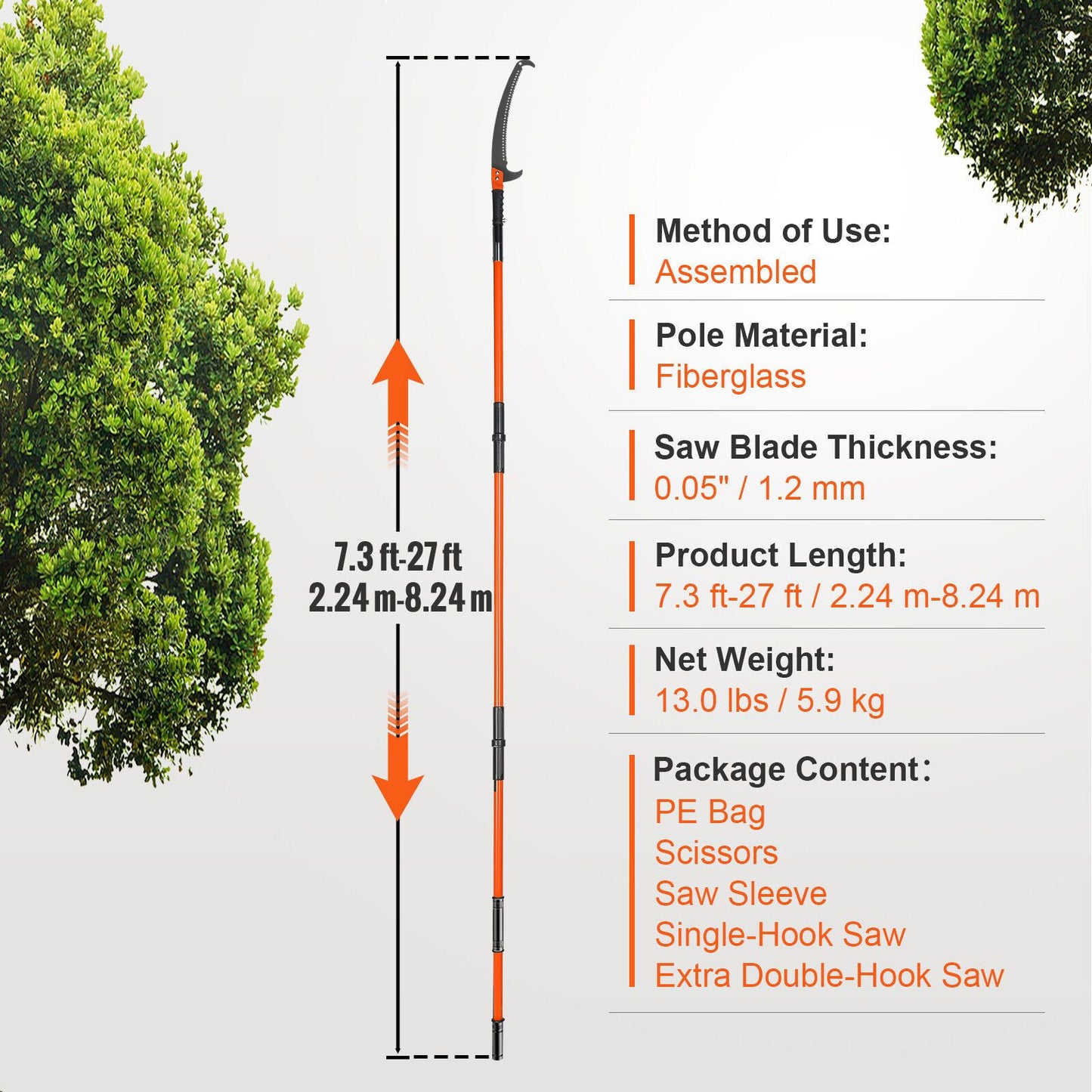 Pole Saw with Tree Pruner