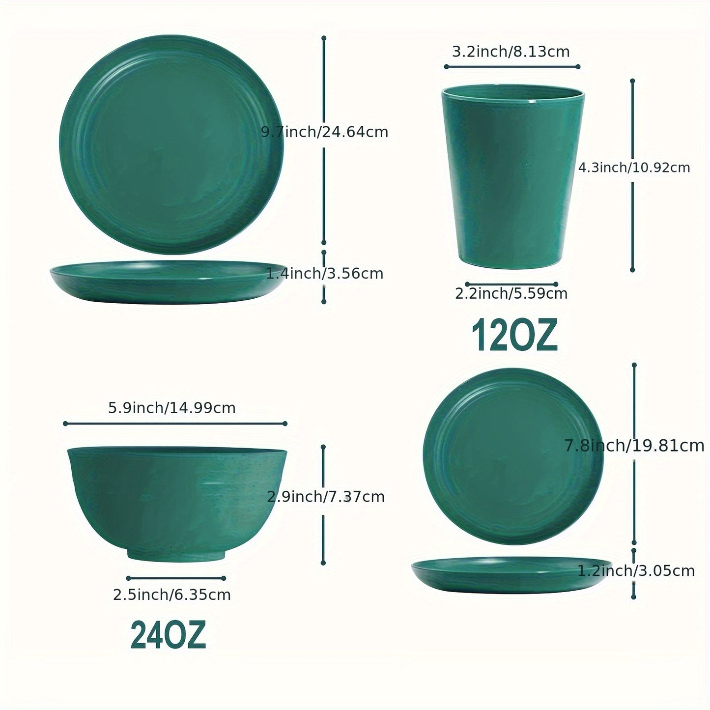 Wheat Straw Dinnerware Set