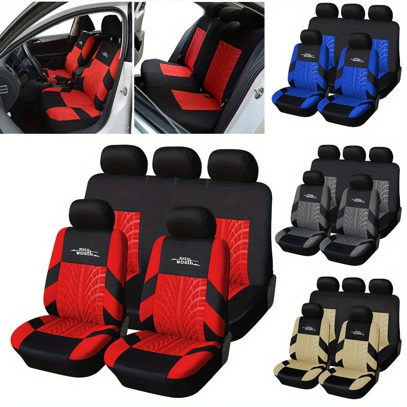 Tire Track Car Seat Covers