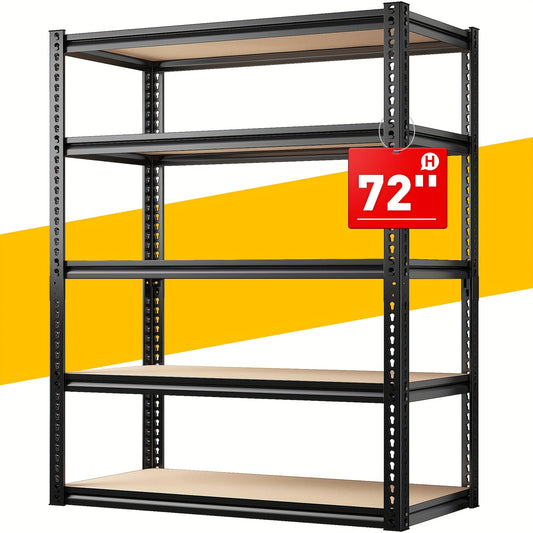 5 Tier 72''H Metal Shelving Unit