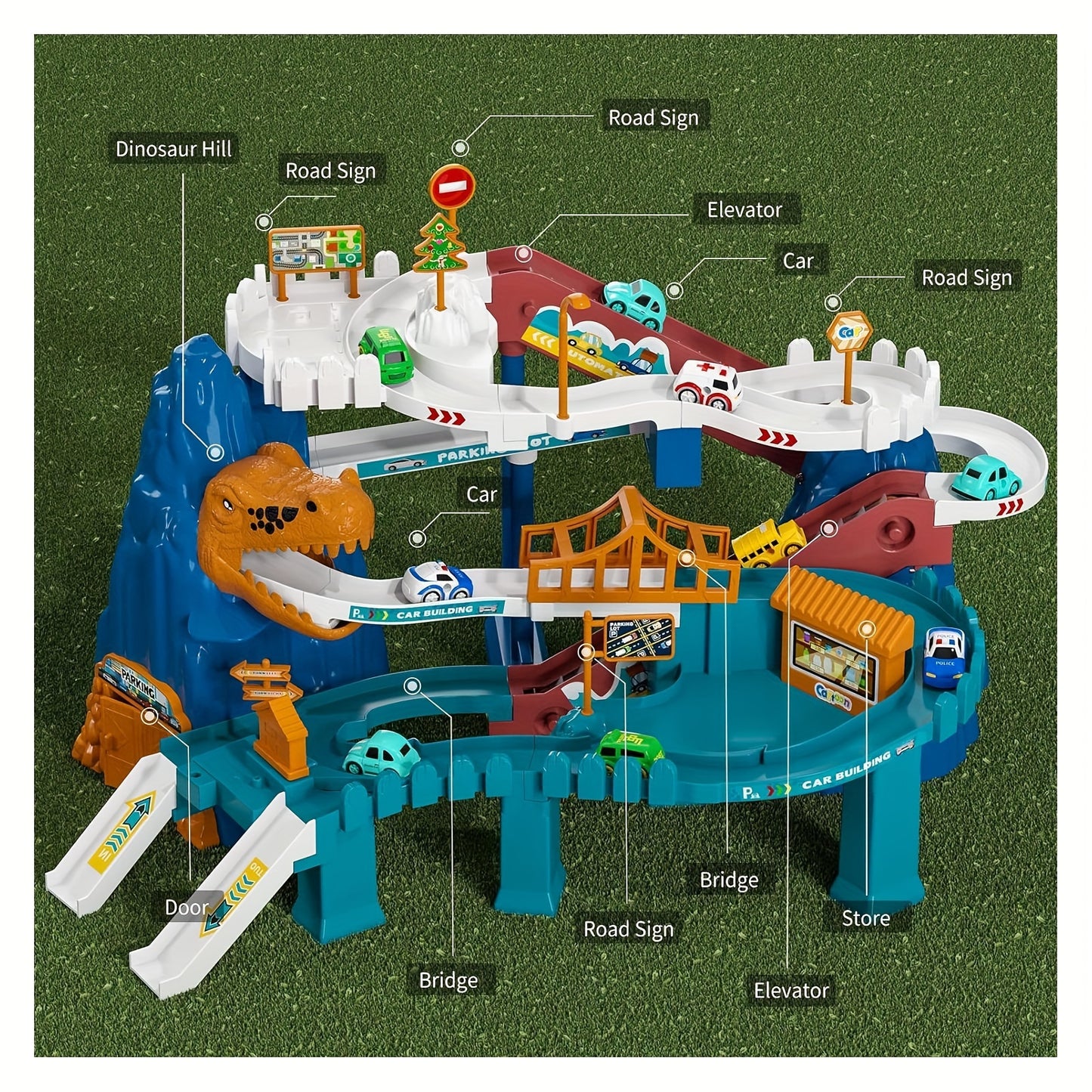 Dinosaur Race Track Playset